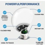 1 包 LED 球形灯泡，12/18/24/36W 梳妆台灯泡，日光 6000K/暖白 3000K，E27 底座，不可调光卧室化妆镜灯，LED 浴室灯