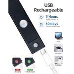 1入組/套超薄款usb充電3種光色led感應貓眼丘燈,尺寸有7.87in/11.8in/15.75in/19.7in可選