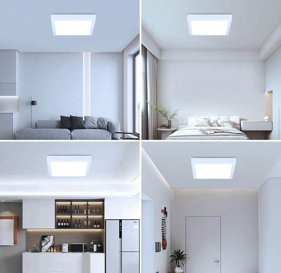 CANMEIJIA LED吸顶灯,家居照明面板灯,室内照明灯具,LED嵌入式灯,现代简约吊灯,浴室灯,10W/20W/30W,方形/圆形,白光,吸顶/嵌入式,110-265V,适用于客厅/卧室/浴室/厨房/阳台/餐厅/走廊/楼梯/阁楼/仓库/商店/露台/车库/门厅/育儿室/玄关。请根据使用需求选择合适的尺寸。
