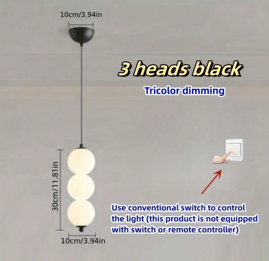 1 件现代 LED 吊灯灯具,3 色可调,抛光金属半嵌入式安装,亚克力灯罩,开关控制,硬接线,110V-240V,包括安装硬件 - 非常适合卧室、走廊、重点照明