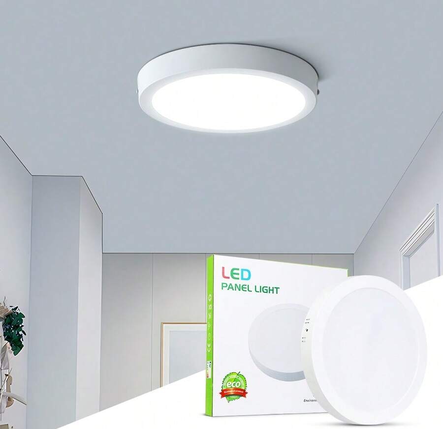 CANMEIJIA 1 件明亮高显示 LED 吸顶灯，现代风格白色吸顶灯，110V 220V LED 房间灯，强电安装，卧室装饰灯，适用于客厅、厨房、餐厅、走廊、商场