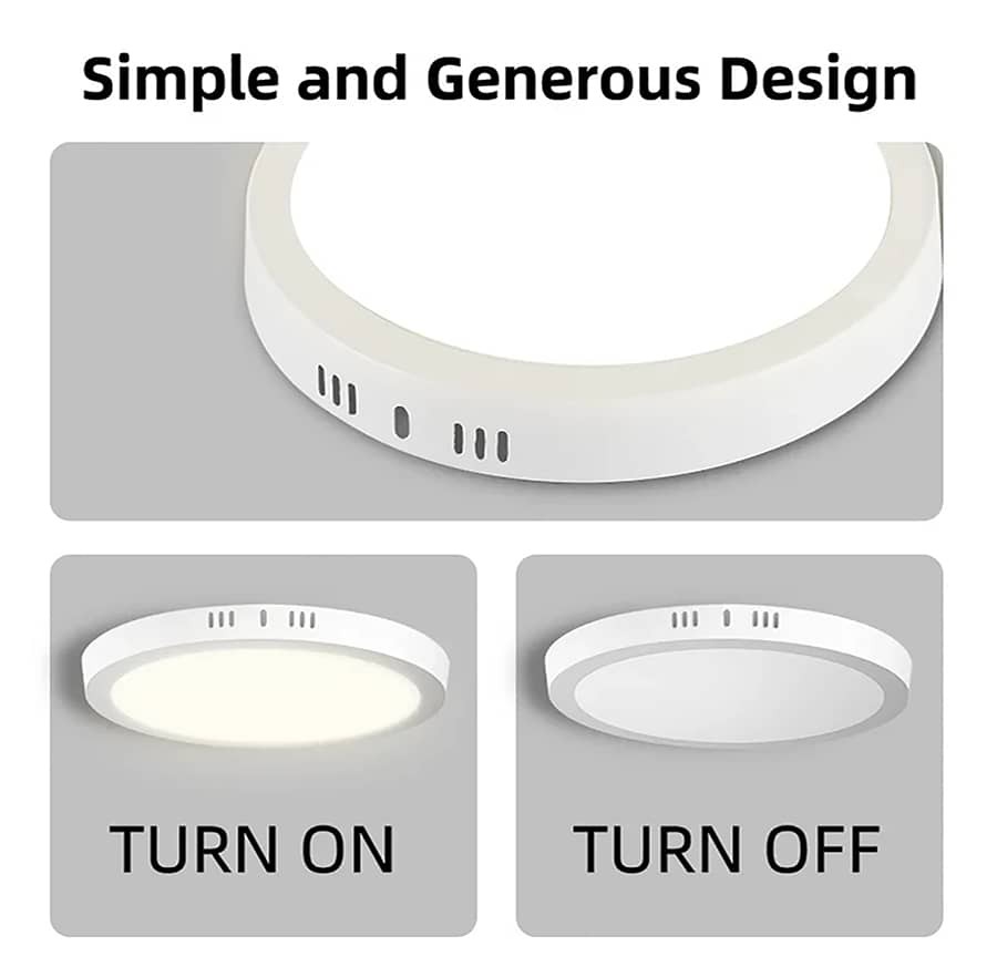 CANMEIJIA 1 件明亮高显示 LED 吸顶灯，现代风格白色吸顶灯，110V 220V LED 房间灯，强电安装，卧室装饰灯，适用于客厅、厨房、餐厅、走廊、商场