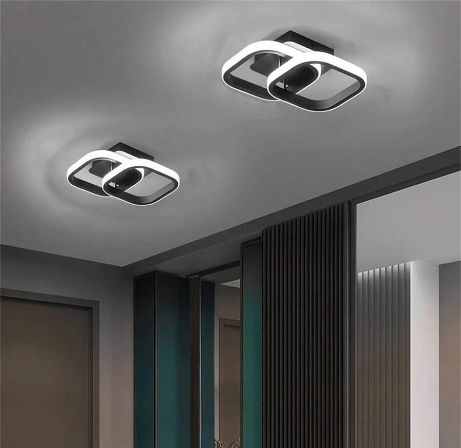 1 件 LED 吸顶灯,可调色温 (3000K-6000K),半嵌入式安装,简约设计,适用于客厅、咖啡厅、走廊、卧室、厨房,时尚吸顶灯,塑料灯罩,LED 天花板灯