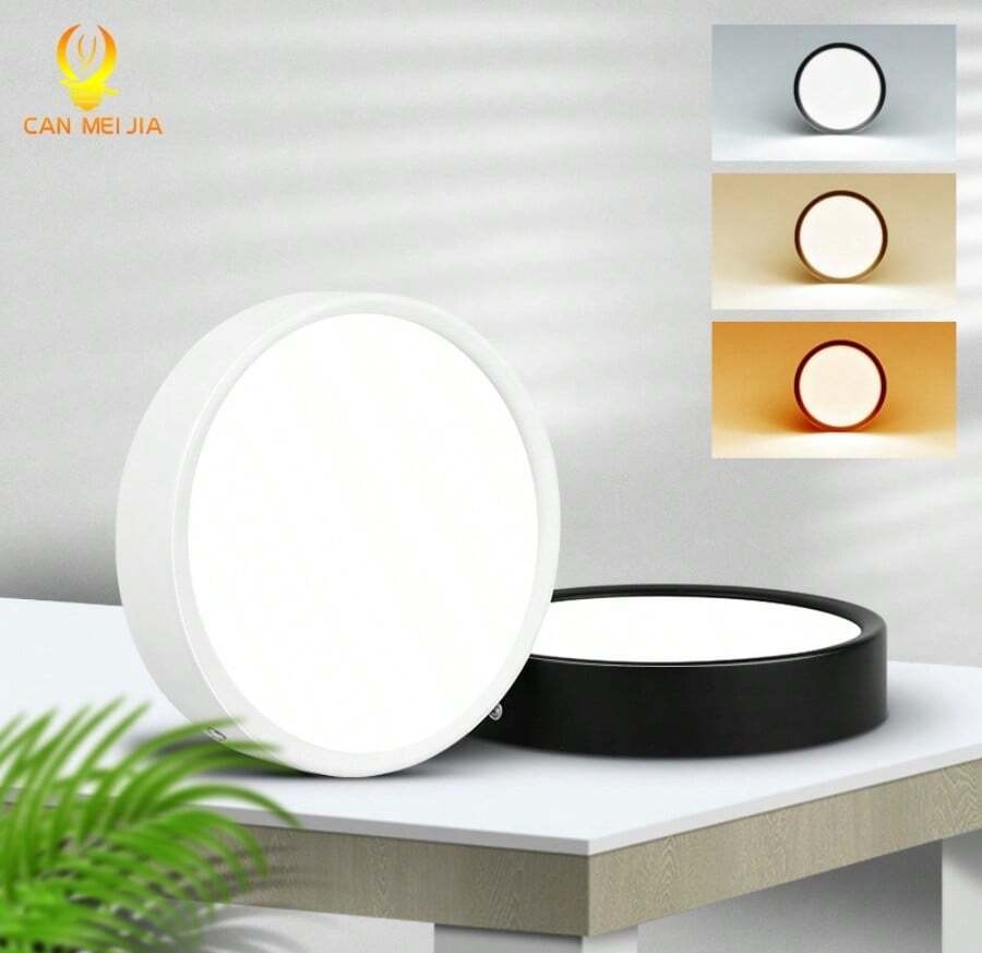 5W/10W/15W/25W 嵌入式吸顶灯,现代装饰筒灯,黑色/白色/金色,暖白/中性白/冷白 LED 吸顶灯,适用于客厅、卧室、走廊、阳台、厨房、橱柜、浴室、玄关、服装店、酒店、商店、图书馆、酒吧、大厅、仓库