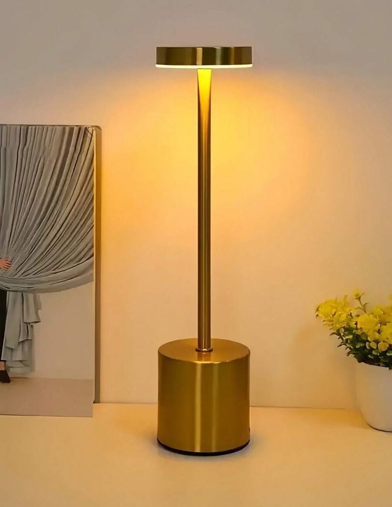 1 件现代金属触控可调光 LED 台灯，5 种颜色可选（银色、香槟金、玫瑰金、黑色、白色），无线便携式情绪灯，桌面装饰照明，床头灯，酒吧灯，鹅颈灯，3 种照明颜色模式，无级调光，USB 可充电，适用于客厅和卧室装饰，节日礼物，圣诞节，情人节