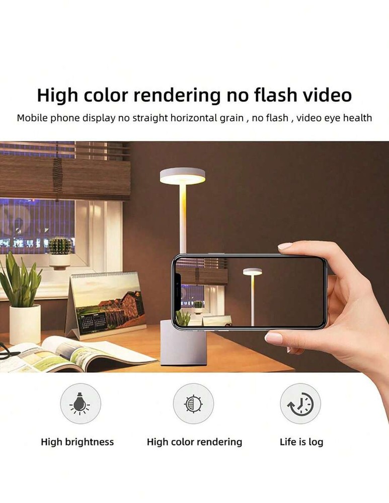 1 件/2 件装无绳 LED 台灯,可充电,3 种色温和调光,适用于户外/餐厅/卧室/家居/咖啡厅桌