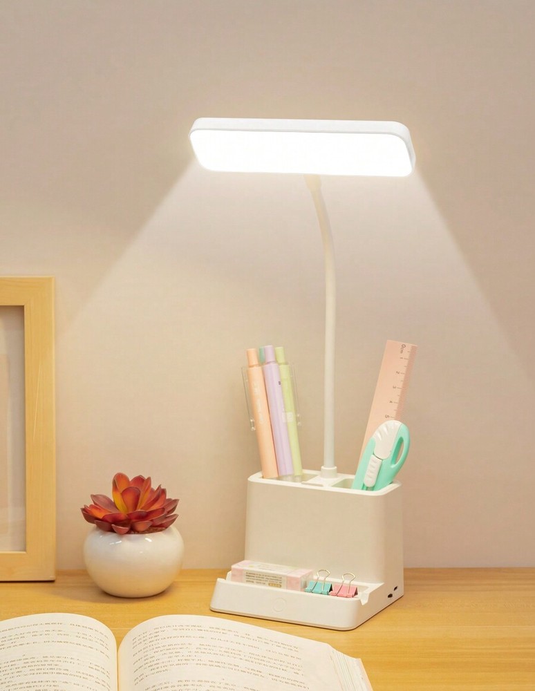1 件装多功能 LED 台灯、手机座、笔筒、学生宿舍护眼阅读灯、台灯