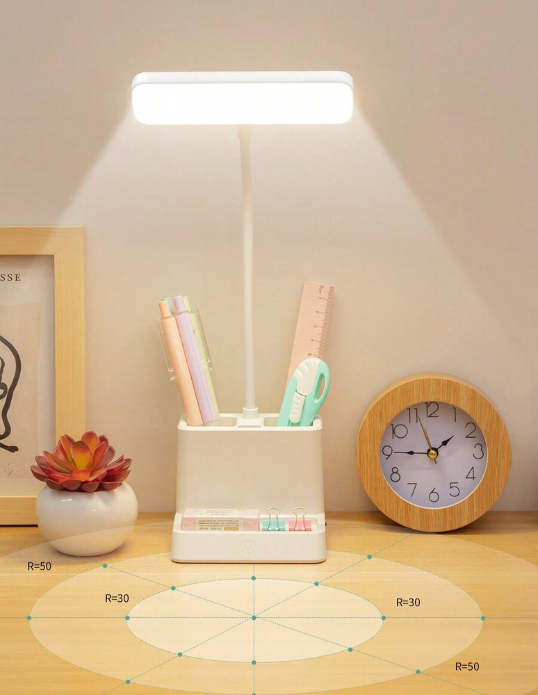 1 件装多功能 LED 台灯、手机座、笔筒、学生宿舍护眼阅读灯、台灯