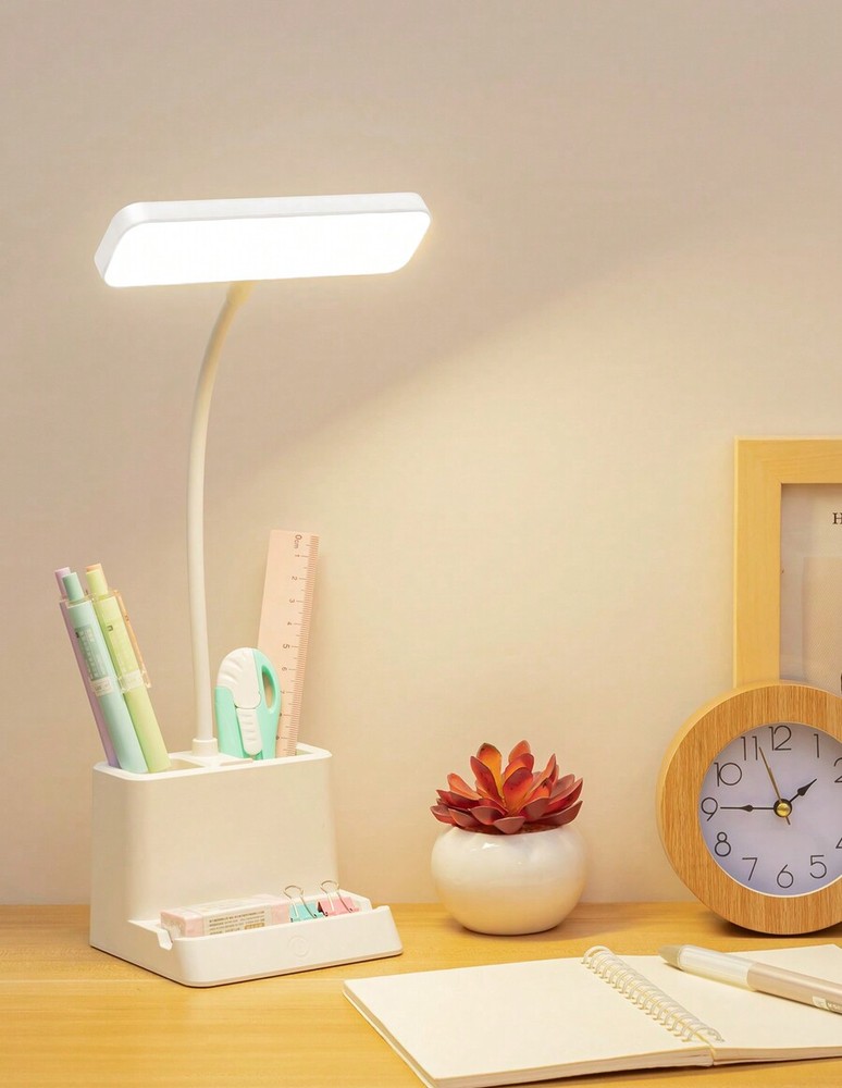 1 件装多功能 LED 台灯、手机座、笔筒、学生宿舍护眼阅读灯、台灯