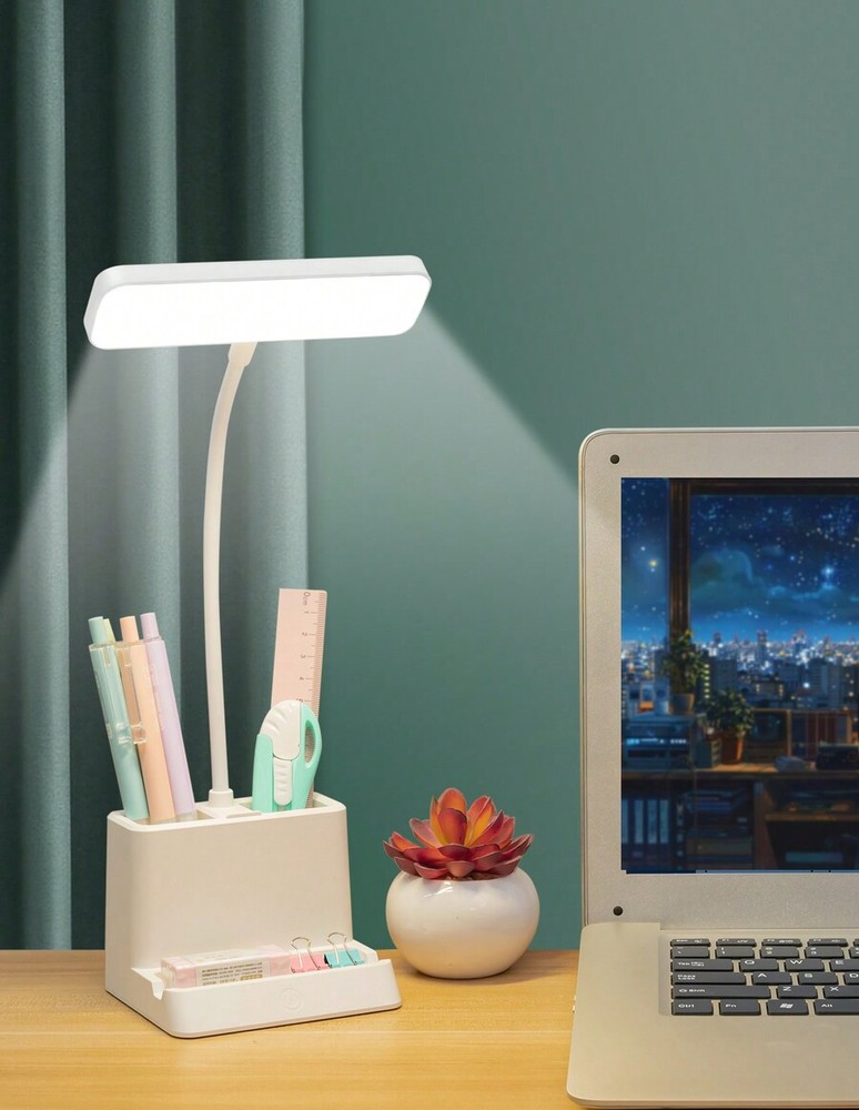 1 件装多功能 LED 台灯、手机座、笔筒、学生宿舍护眼阅读灯、台灯