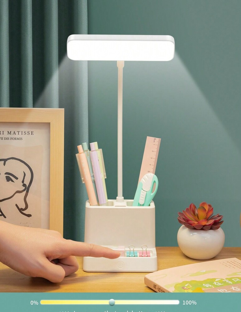 1 件装多功能 LED 台灯、手机座、笔筒、学生宿舍护眼阅读灯、台灯