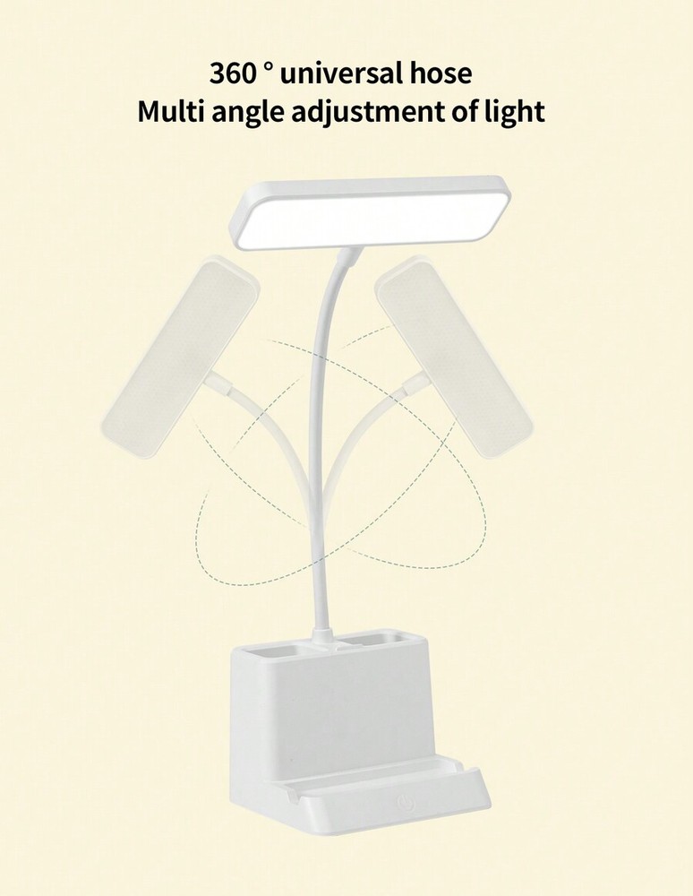 1 件装多功能 LED 台灯、手机座、笔筒、学生宿舍护眼阅读灯、台灯