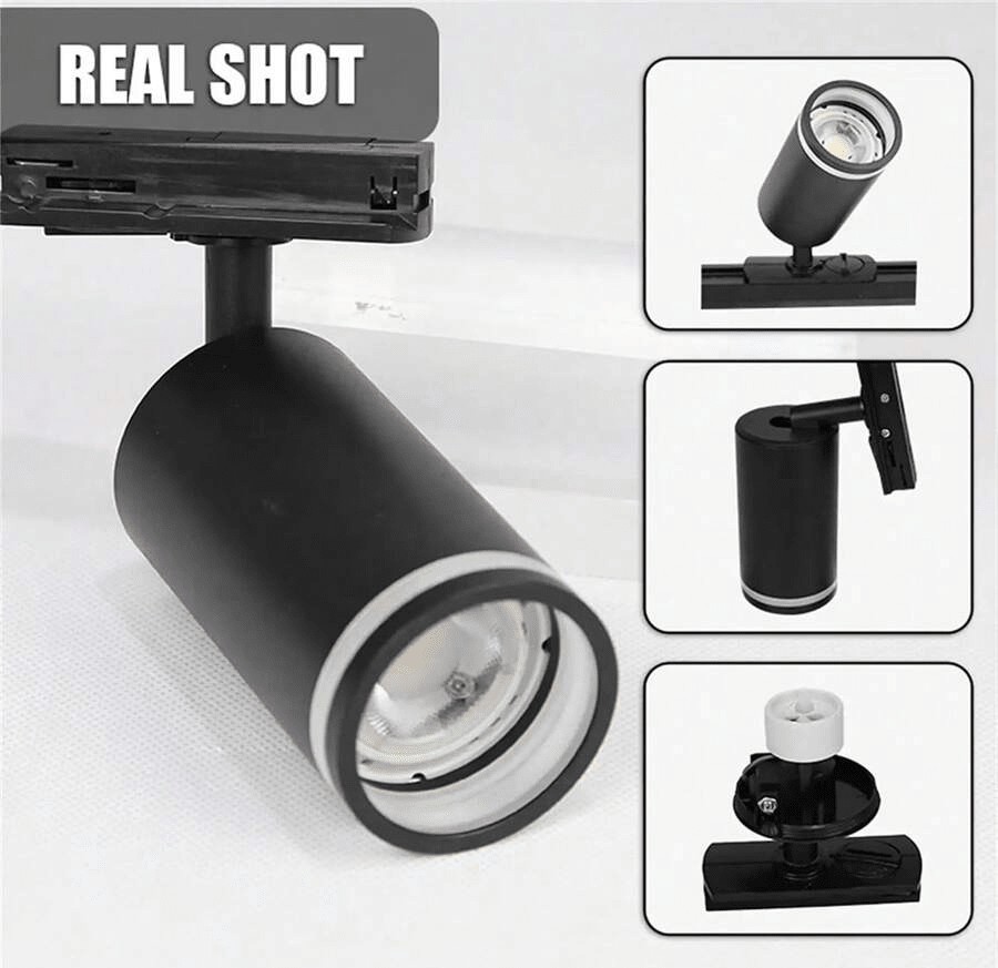 (套装)3个/4个/6个LED吸顶灯 GU10吊灯,可更换灯泡 110V-220V轨道灯,嵌入式射灯,适用于家居装饰卧室吊灯壁灯