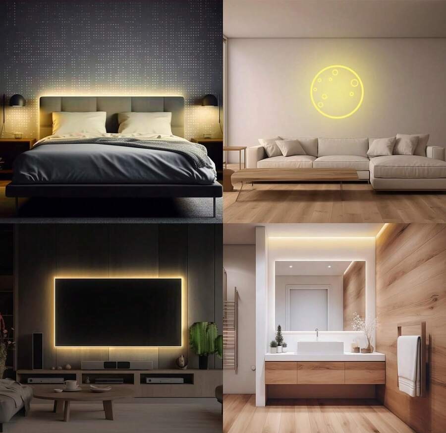 1 个 USB LED 灯带户外霓虹灯带,IP67 防水,暖白至冷白可弯曲 LED 灯带,3000K-6500K 可调光柔性霓虹灯绳,适用于屋檐、凉亭、万圣节装饰、派对装饰、婚礼装饰、室内外装饰