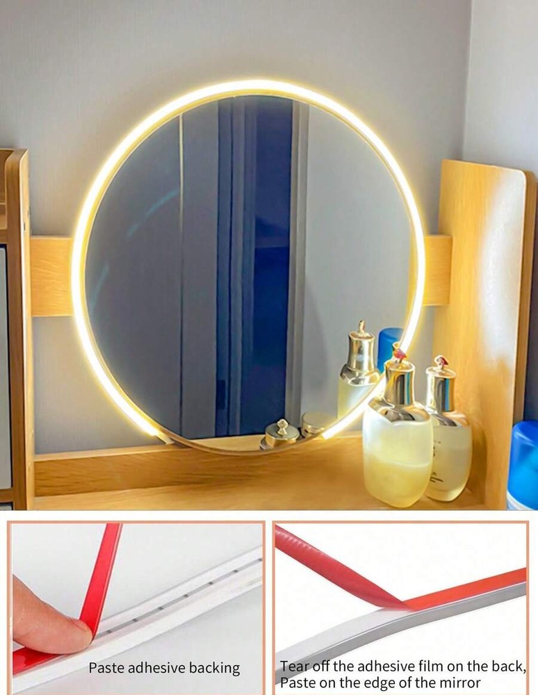 1/2/3/4/5/8/10m 柔性 RGB LED 霓虹燈條,附遙控調光,5V-USB 供電,適用於萬聖節與派對裝飾、廚房氛圍、電視背景照明、直播化妝鏡、浴室鏡補光燈條