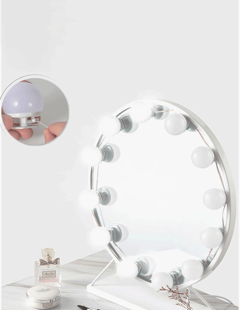 1入組4/6/8/10/12/14 LED 三色彩妝鏡前燈,全身照明燈,USB供電,適用於梳妝台、化妝鏡、家居裝飾及各種鏡子裝飾,具有可調節照明設計。