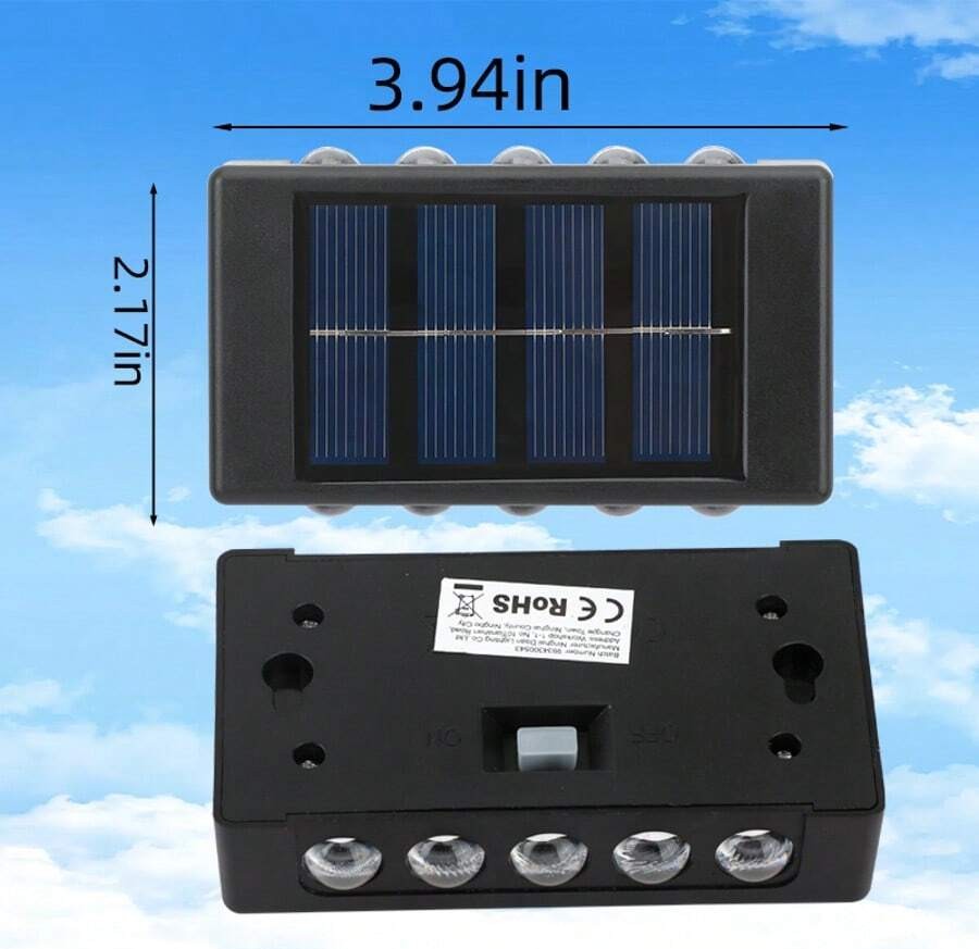 1/2 件 10 LED 太阳能壁灯,暖光/白光镍氢电池安全照明夜灯,带光传感器,户外花园装饰氛围灯,花园路灯,户外走廊灯和室内台灯,圣诞装饰,万圣节装饰,返校礼物