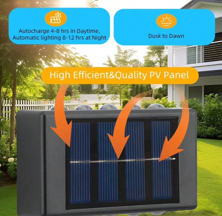 1/2 件 10 LED 太阳能壁灯,暖光/白光镍氢电池安全照明夜灯,带光传感器,户外花园装饰氛围灯,花园路灯,户外走廊灯和室内台灯,圣诞装饰,万圣节装饰,返校礼物