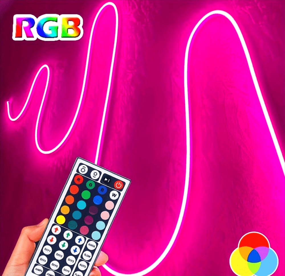 鮮豔 RGB LED 霓虹燈條 - 44 鍵遙控器、可彎曲、USB 供電、可變色氛圍燈,適用於臥室與戶外裝飾,安裝簡單、節能耐用,房間裝飾用品、家居裝飾品、臥室裝飾、生日