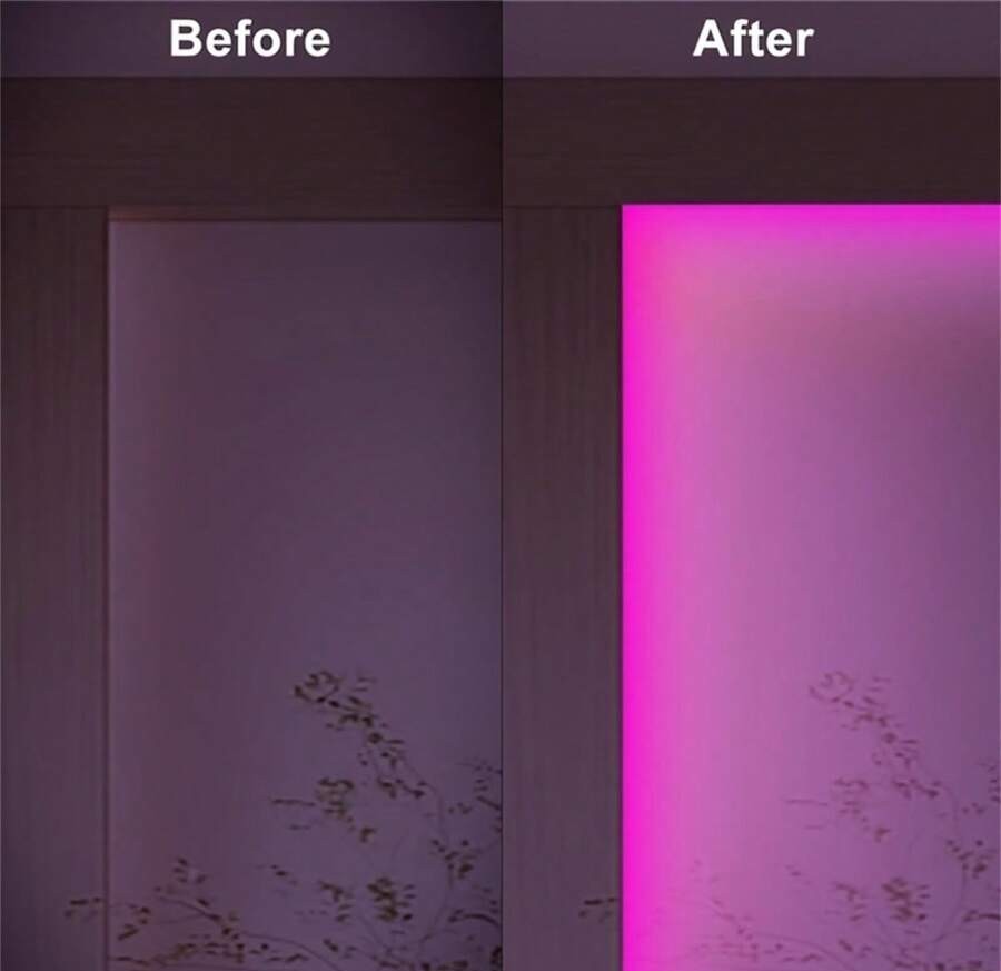 鮮豔 RGB LED 霓虹燈條 - 44 鍵遙控器、可彎曲、USB 供電、可變色氛圍燈,適用於臥室與戶外裝飾,安裝簡單、節能耐用,房間裝飾用品、家居裝飾品、臥室裝飾、生日