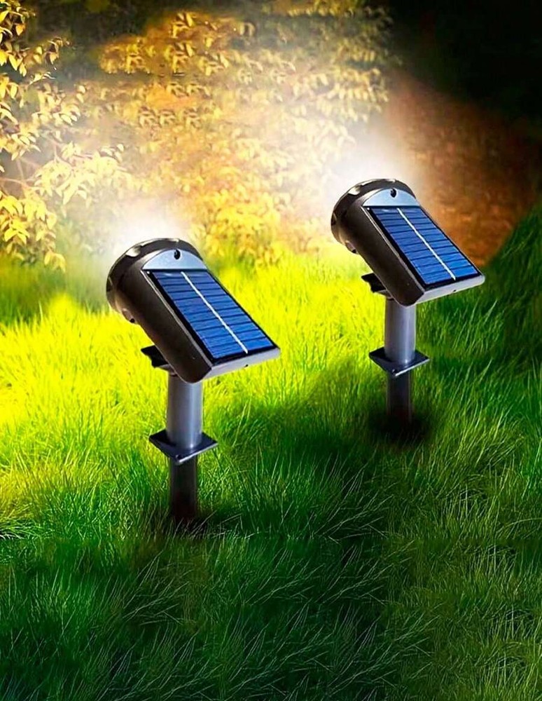 1/2件組太陽能戶外燈,附光感器,10 LED 白光/暖光/彩色光,嵌入式小徑草坪燈,多功能可拆卸壁燈,3種照明模式,戶外花園裝飾太陽能園藝燈,內建可充電電池太陽能板充電,適合庭院、小徑、花園、露營、露台