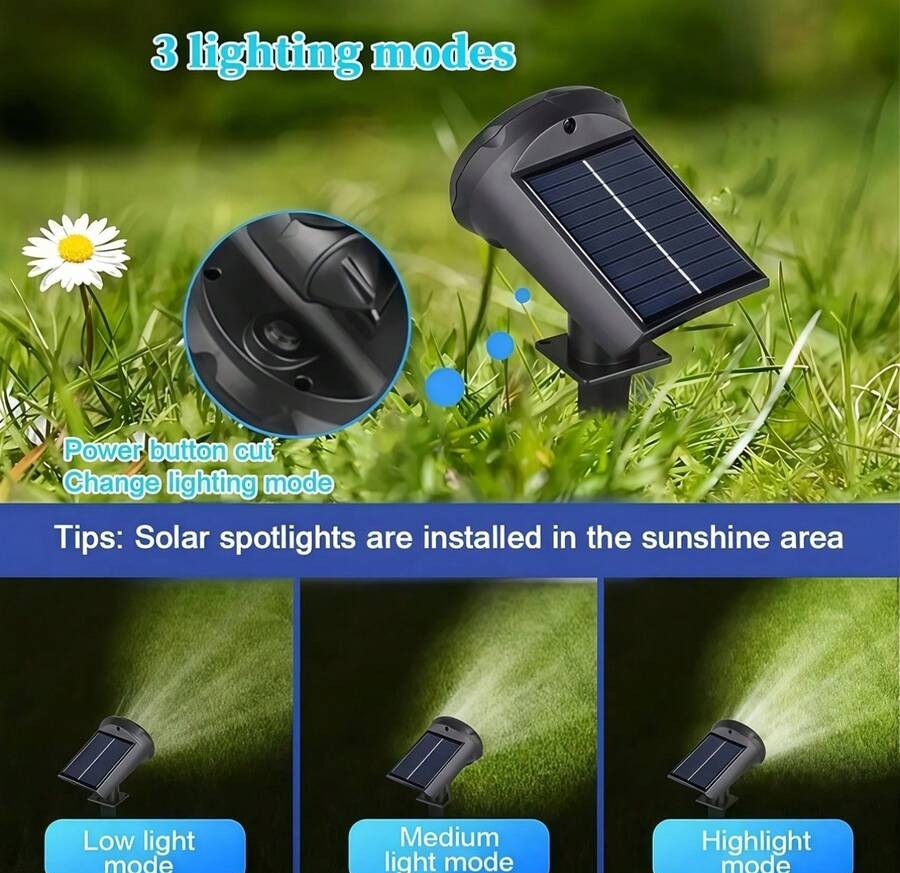 1/2件組太陽能戶外燈,附光感器,10 LED 白光/暖光/彩色光,嵌入式小徑草坪燈,多功能可拆卸壁燈,3種照明模式,戶外花園裝飾太陽能園藝燈,內建可充電電池太陽能板充電,適合庭院、小徑、花園、露營、露台