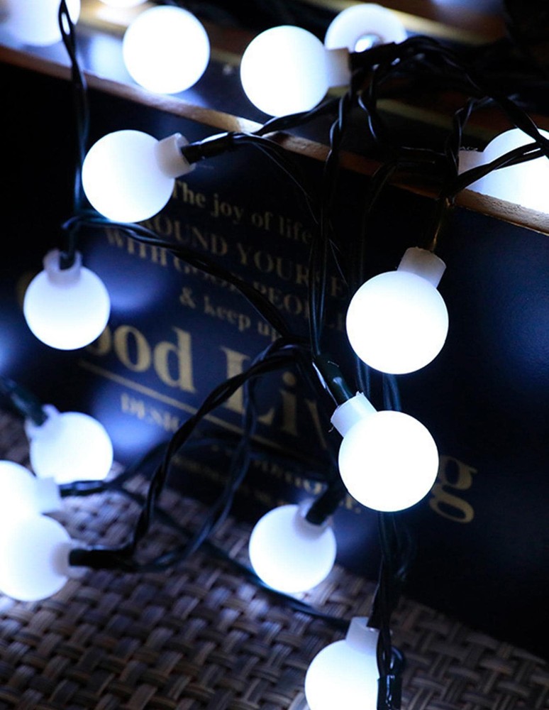1 件 20/30/50/100Led 4/5/7/10M 8 模式太阳能球形灯泡串灯,适用于户外庭院装饰和节日装饰花园装饰秋季装饰房屋装饰户外装饰