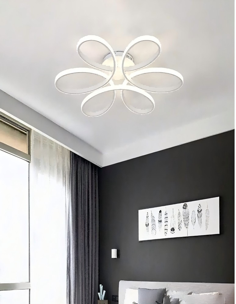现代 LED 吸顶灯、家居装饰照明灯具、简约吸顶灯、优雅弧形设计、简约吸顶灯、装饰照明、暖白/冷白 2700-3500K/5500-6000K、铝/硅胶吸顶灯、黑色/白色、LED 吸顶灯、白光/暖光