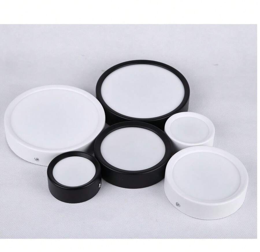 1 件白色嵌入式筒灯,现代 LED 吸顶灯,客厅/卧室吸顶灯,白色圆形 LED 面板灯,5W/10W/15W/25W,冷白/中性白/暖白,AC185-265V,易于安装,适用于卧室、客厅、厨房、走廊、楼梯、地下室、车库、酒吧、商场、书房、陈列室